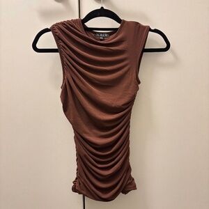 J. Crew Ruched Shell Sleeveless Top in Matte Jersey